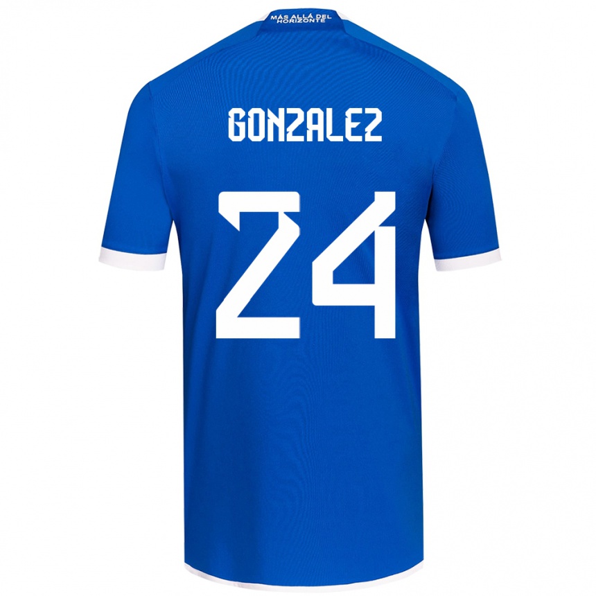 Kids Football Emma González #24 Blue White Home Jersey 2024/25 T-Shirt Australia