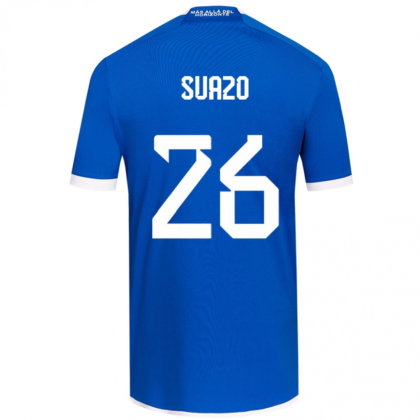 Kids Football Gretzel Suazo #26 Blue White Home Jersey 2024/25 T-Shirt Australia