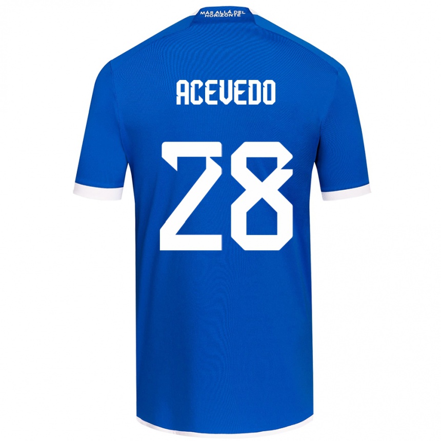 Kids Football Florencia Acevedo #28 Blue White Home Jersey 2024/25 T-Shirt Australia