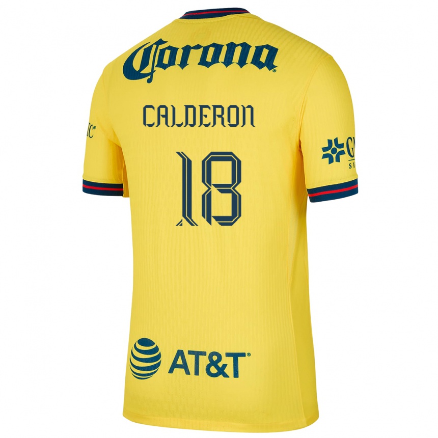 Kids Football Cristian Calderón #18 Yellow Blue Home Jersey 2024/25 T-Shirt Australia