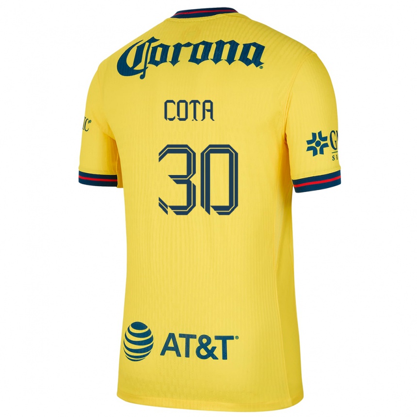 Kids Football Rodolfo Cota #30 Yellow Blue Home Jersey 2024/25 T-Shirt Australia