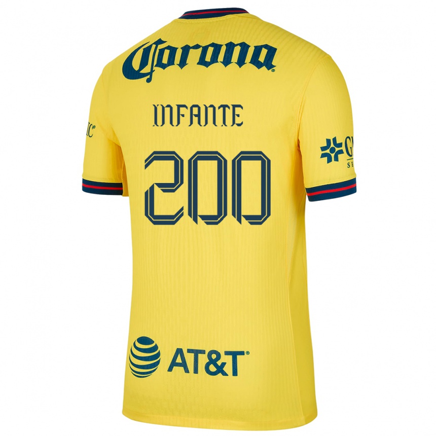 Kids Football Armando Infante #200 Yellow Blue Home Jersey 2024/25 T-Shirt Australia