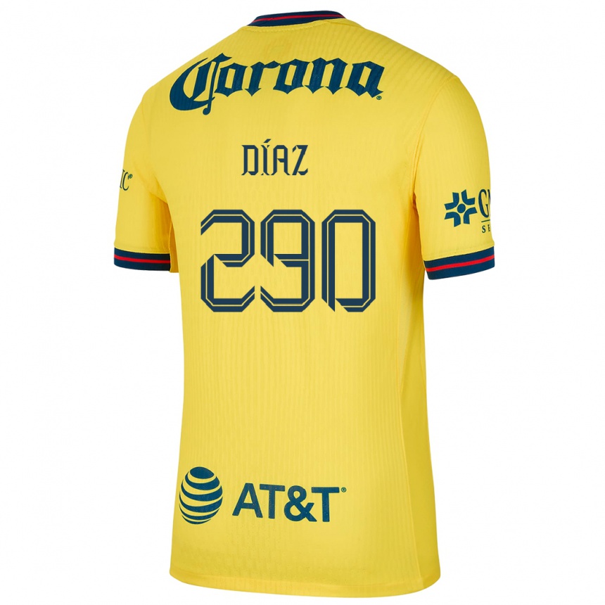 Kids Football Julio Díaz #290 Yellow Blue Home Jersey 2024/25 T-Shirt Australia