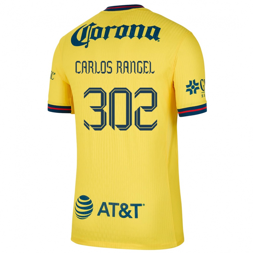 Kids Football Juan Carlos Rangel #302 Yellow Blue Home Jersey 2024/25 T-Shirt Australia