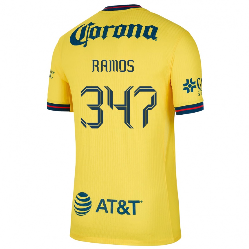 Kids Football Luis Ramos #347 Yellow Blue Home Jersey 2024/25 T-Shirt Australia