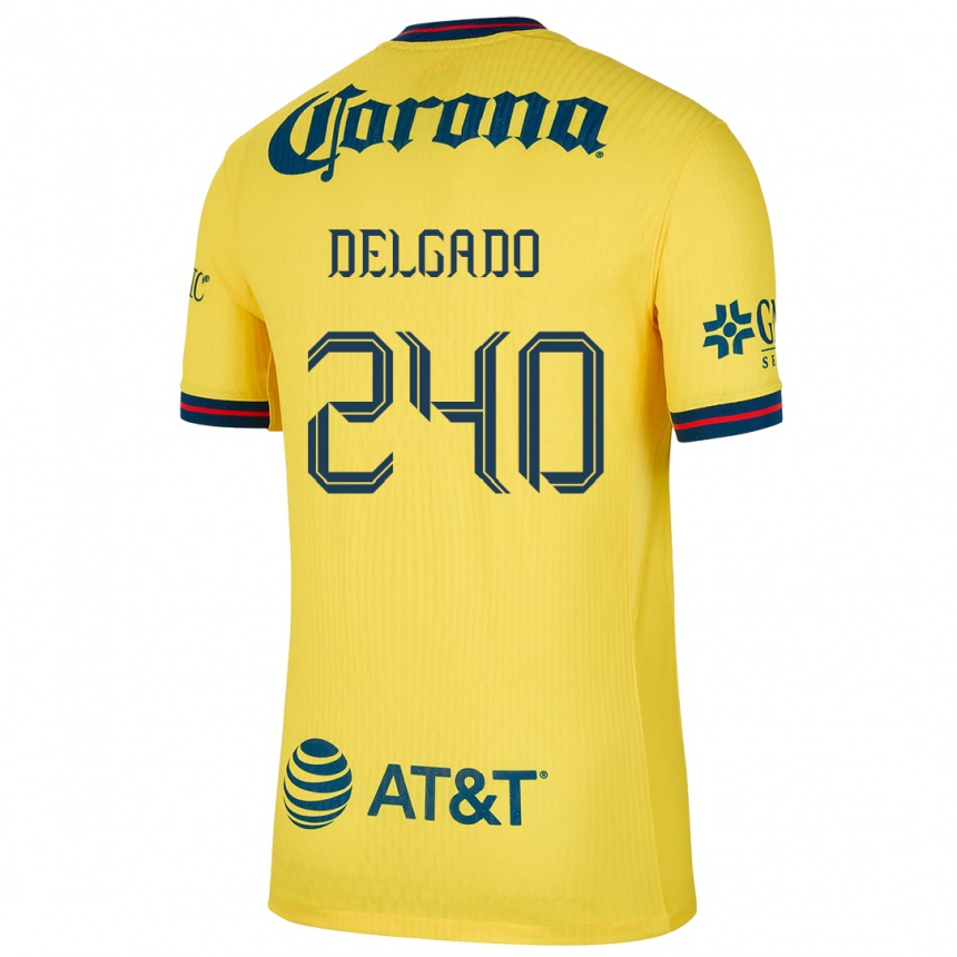 Kids Football Gael Delgado #240 Yellow Blue Home Jersey 2024/25 T-Shirt Australia