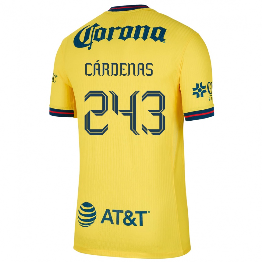 Kids Football Alejandro Cárdenas #243 Yellow Blue Home Jersey 2024/25 T-Shirt Australia