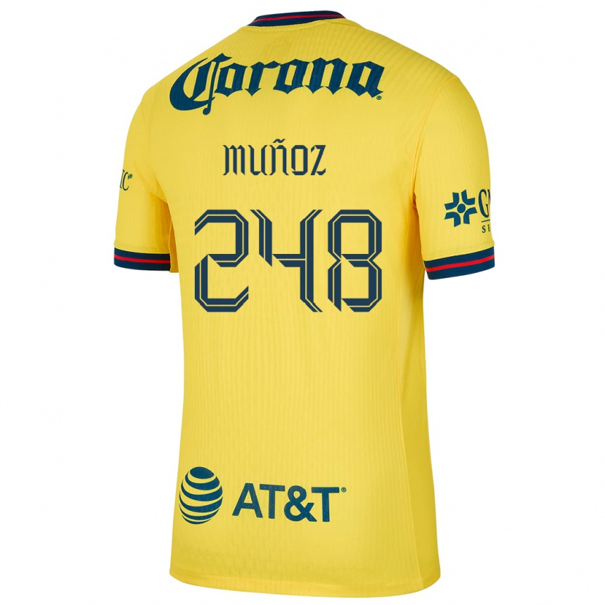 Kids Football Diego Muñoz #248 Yellow Blue Home Jersey 2024/25 T-Shirt Australia