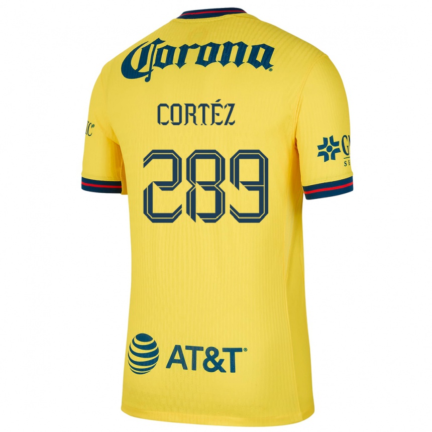 Kids Football Guillermo Cortéz #289 Yellow Blue Home Jersey 2024/25 T-Shirt Australia