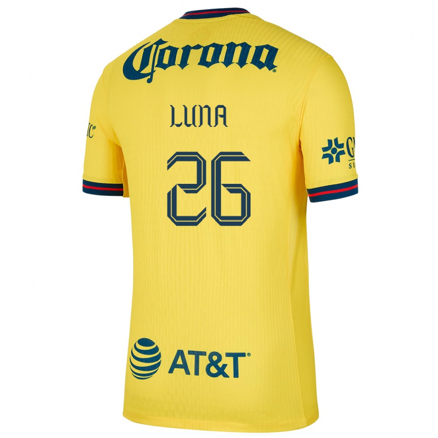 Kids Football Karen Luna #26 Yellow Blue Home Jersey 2024/25 T-Shirt Australia