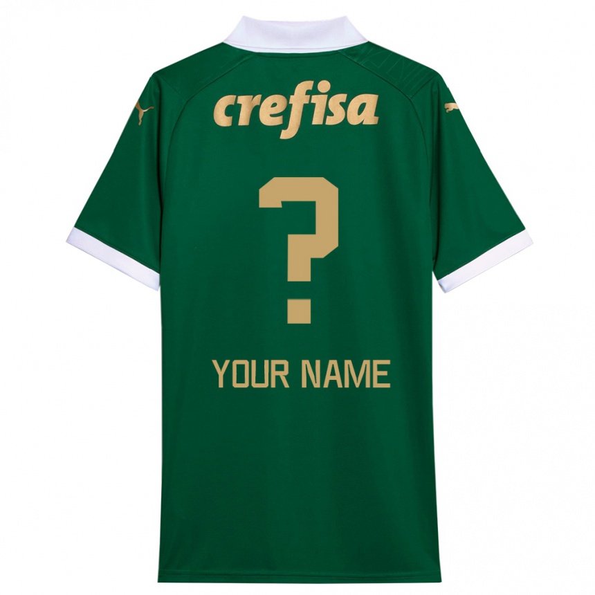 Kids Football Your Name #0 Green White Home Jersey 2024/25 T-Shirt Australia