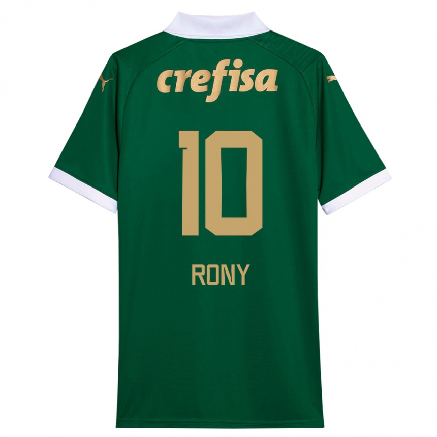 Kids Football Rony #10 Green White Home Jersey 2024/25 T-Shirt Australia