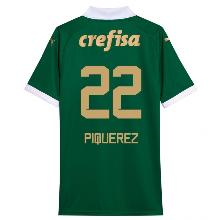 Kids Football Joaquín Piquerez #22 Green White Home Jersey 2024/25 T-Shirt Australia