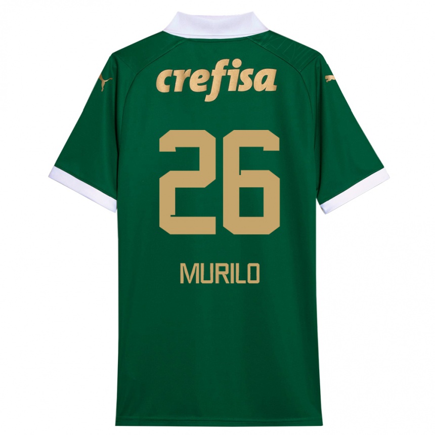 Kids Football Murilo #26 Green White Home Jersey 2024/25 T-Shirt Australia