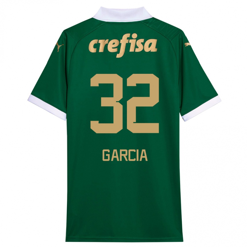 Kids Football Garcia #32 Green White Home Jersey 2024/25 T-Shirt Australia