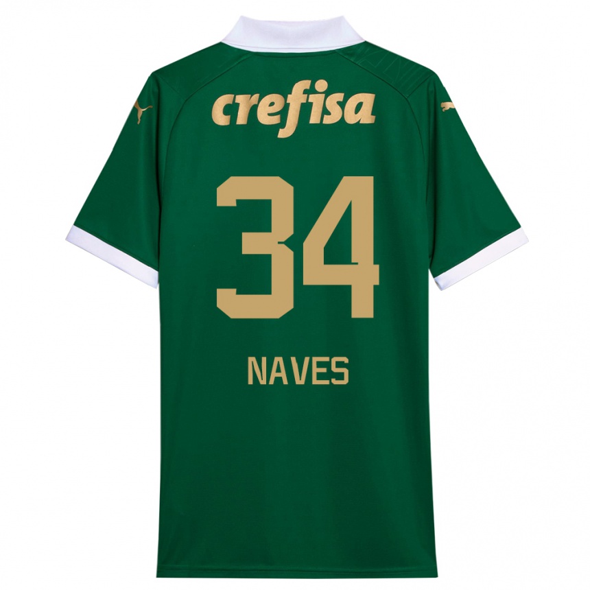 Kids Football Naves #34 Green White Home Jersey 2024/25 T-Shirt Australia