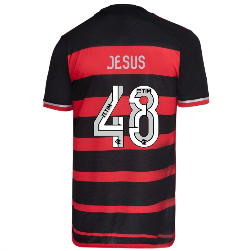 Kids Football Igor Jesus #48 Red Black Home Jersey 2024/25 T-Shirt Australia