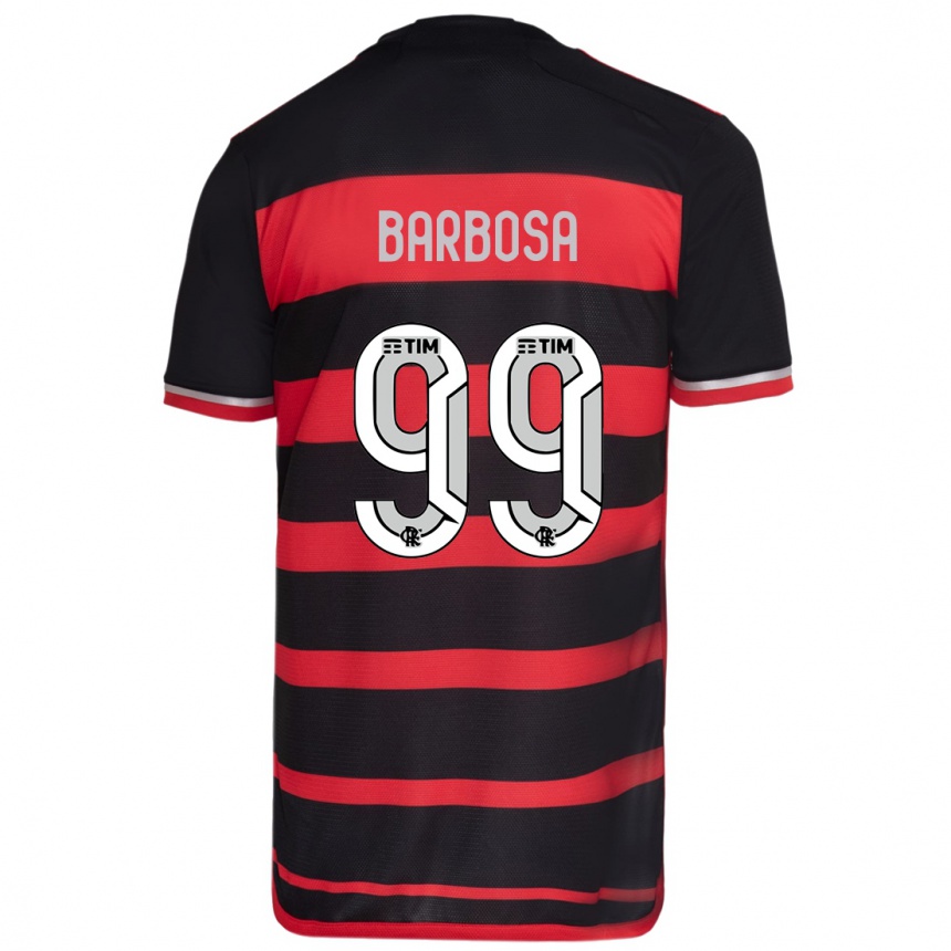 Kids Football Gabriel Barbosa #99 Red Black Home Jersey 2024/25 T-Shirt Australia