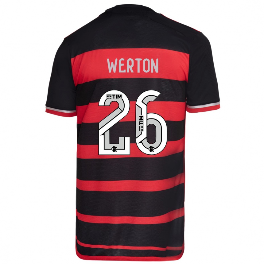 Kids Football Werton #26 Red Black Home Jersey 2024/25 T-Shirt Australia