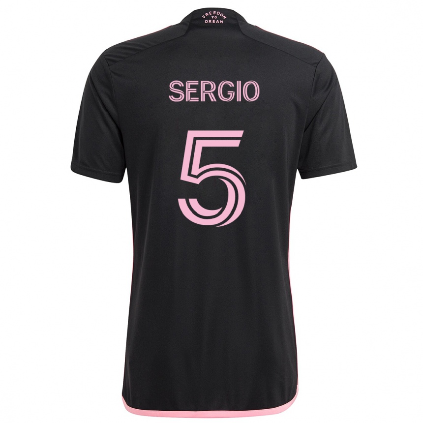 Kids Football Sergio Busquets #5 Black Away Jersey 2024/25 T-Shirt Australia