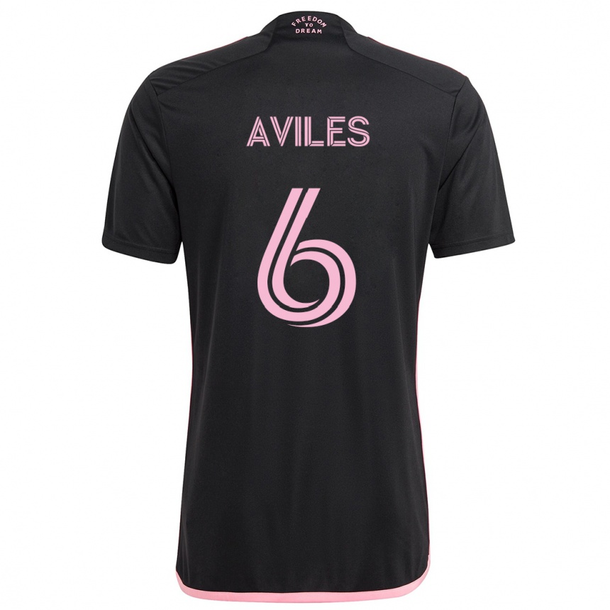 Kids Football Tomás Avilés #6 Black Away Jersey 2024/25 T-Shirt Australia