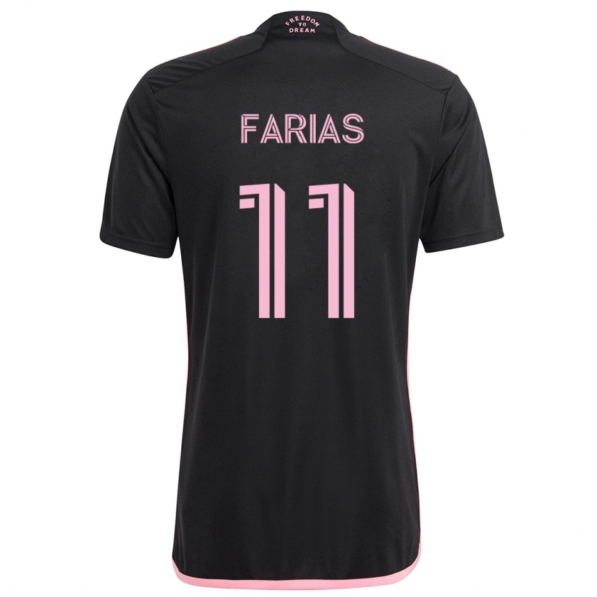 Kids Football Facundo Farías #11 Black Away Jersey 2024/25 T-Shirt Australia