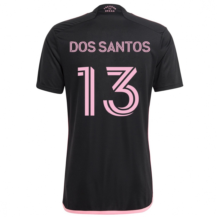 Kids Football Cj Dos Santos #13 Black Away Jersey 2024/25 T-Shirt Australia