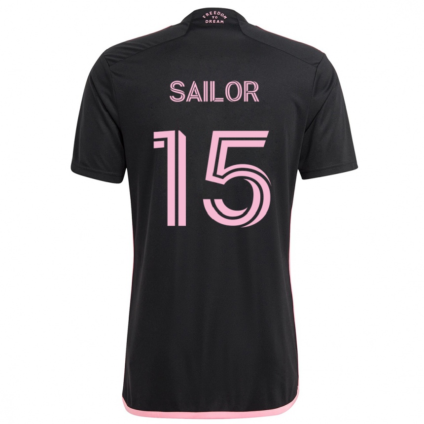 Kids Football Ryan Sailor #15 Black Away Jersey 2024/25 T-Shirt Australia