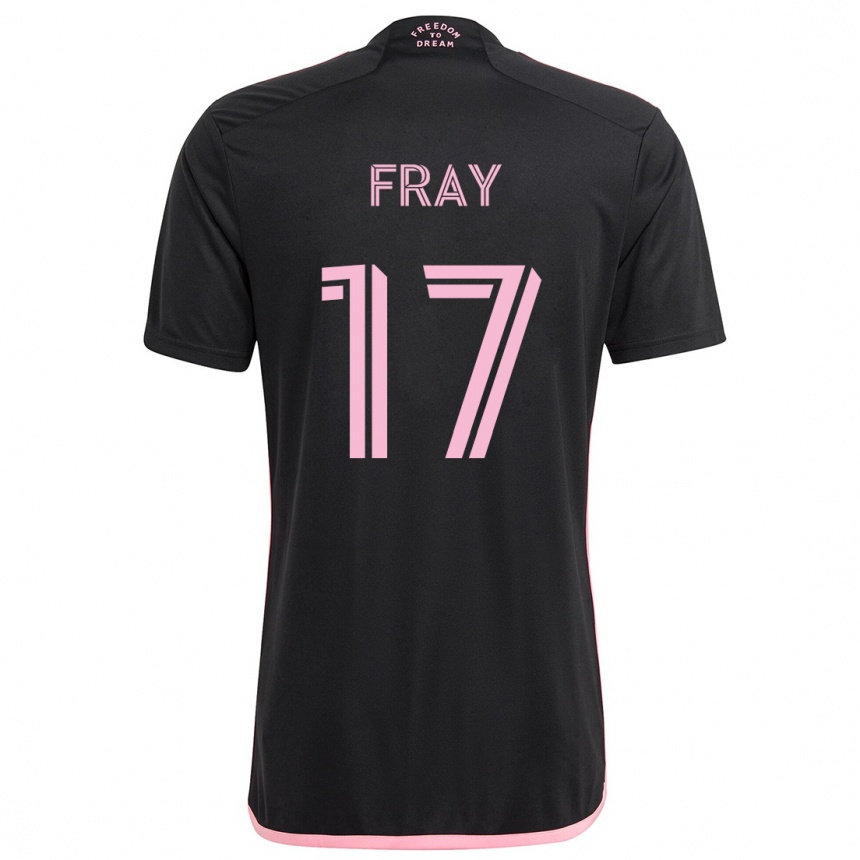 Kids Football Ian Fray #17 Black Away Jersey 2024/25 T-Shirt Australia