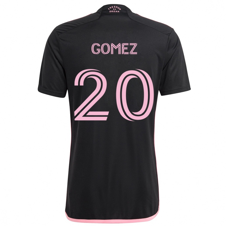 Kids Football Diego Gómez #20 Black Away Jersey 2024/25 T-Shirt Australia