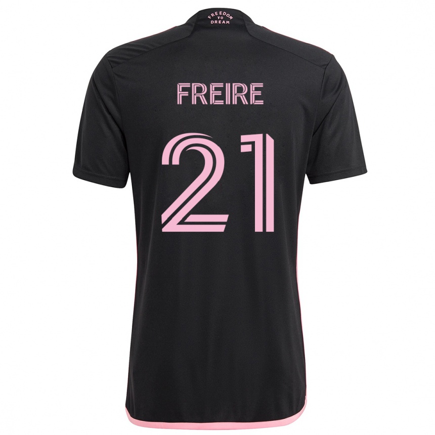 Kids Football Nicolas Freire #21 Black Away Jersey 2024/25 T-Shirt Australia