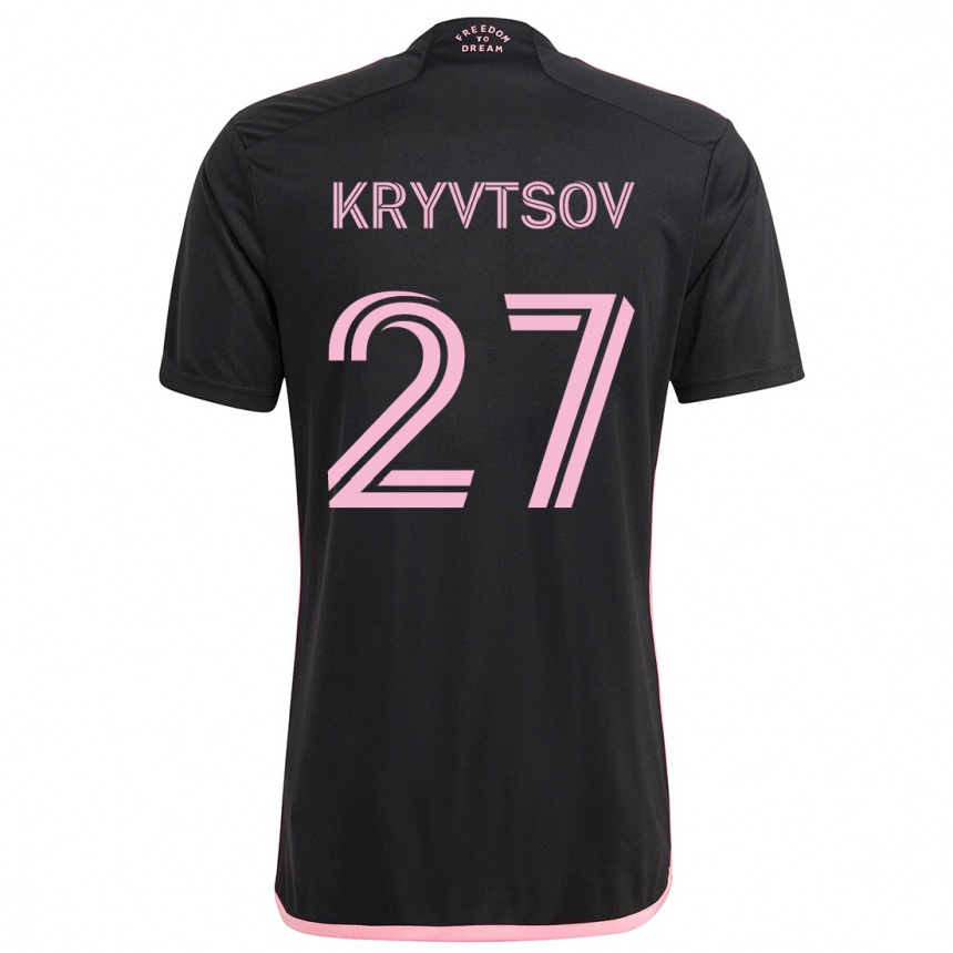 Kids Football Sergiy Kryvtsov #27 Black Away Jersey 2024/25 T-Shirt Australia