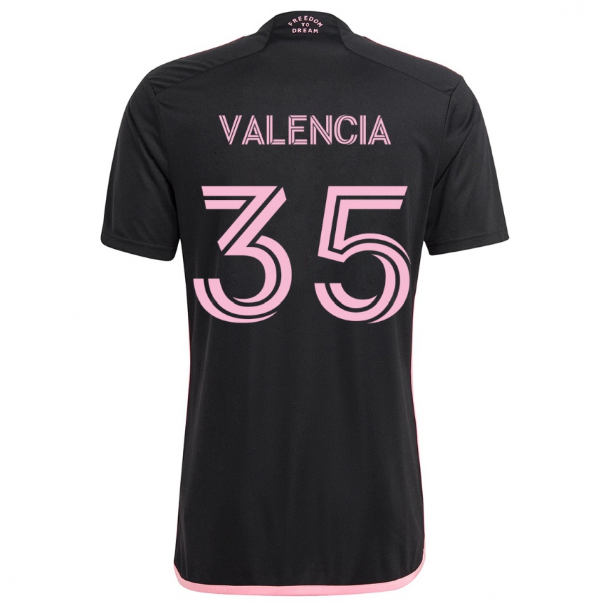 Kids Football Felipe Valencia #35 Black Away Jersey 2024/25 T-Shirt Australia