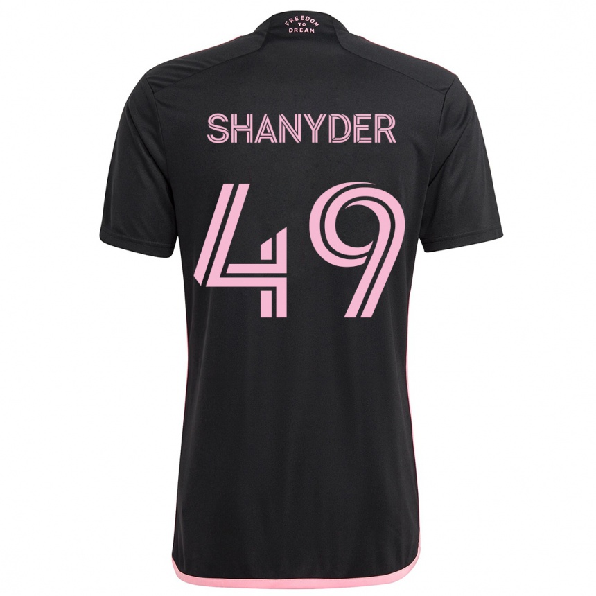 Kids Football Shanyder Borgelin #49 Black Away Jersey 2024/25 T-Shirt Australia