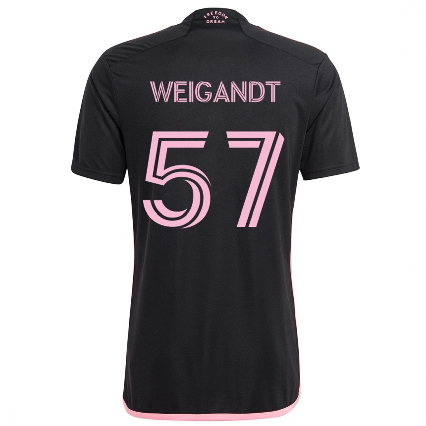 Kids Football Marcelo Weigandt #57 Black Away Jersey 2024/25 T-Shirt Australia