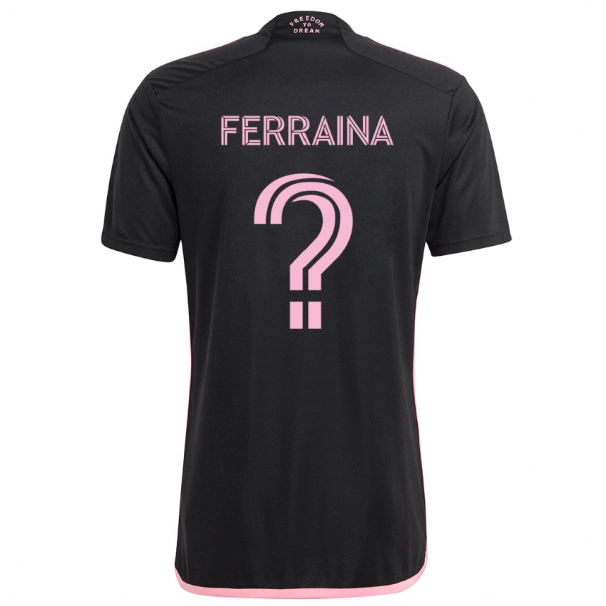 Kids Football Giovanni Ferraina #0 Black Away Jersey 2024/25 T-Shirt Australia