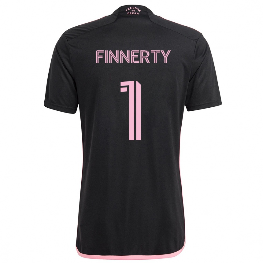 Kids Football Owen Finnerty #1 Black Away Jersey 2024/25 T-Shirt Australia