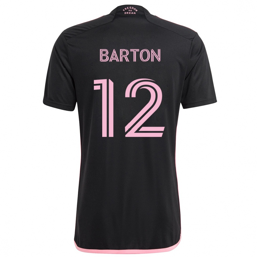 Kids Football Tye Barton #12 Black Away Jersey 2024/25 T-Shirt Australia