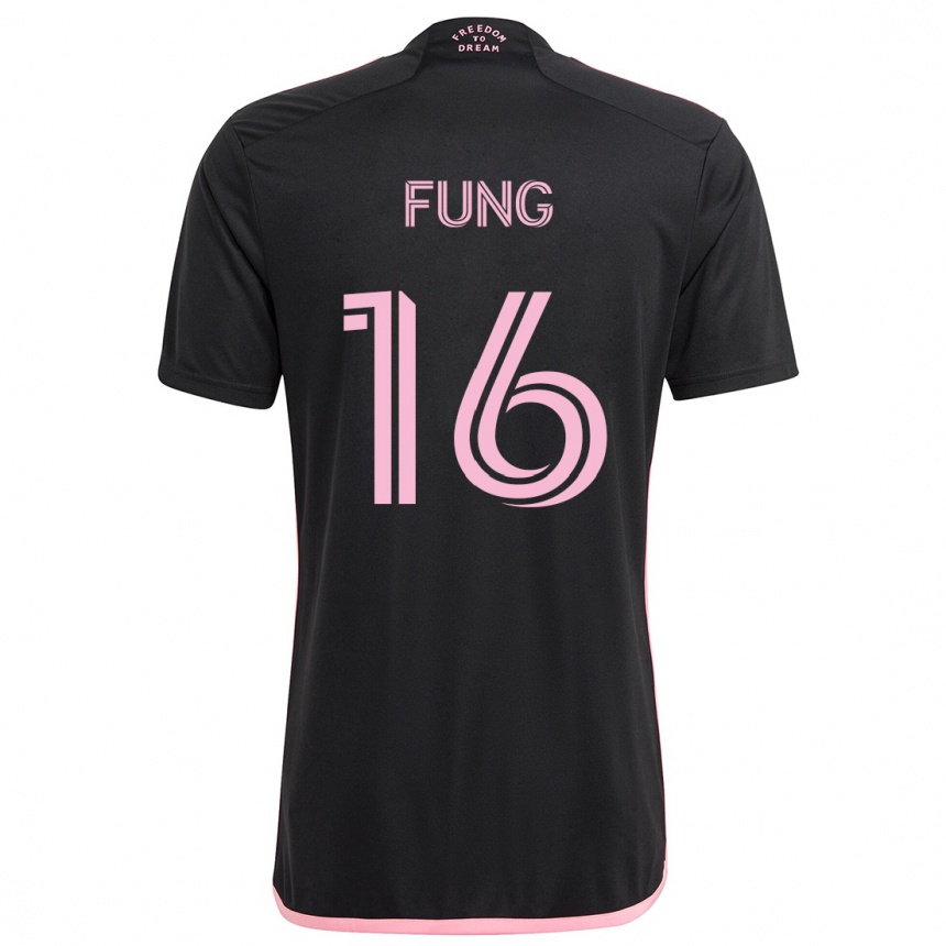 Kids Football Victor Fung #16 Black Away Jersey 2024/25 T-Shirt Australia