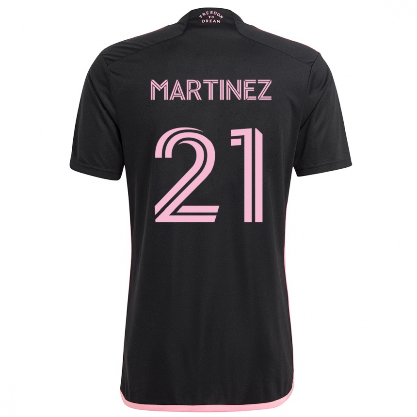 Kids Football Derrek Martinez #21 Black Away Jersey 2024/25 T-Shirt Australia