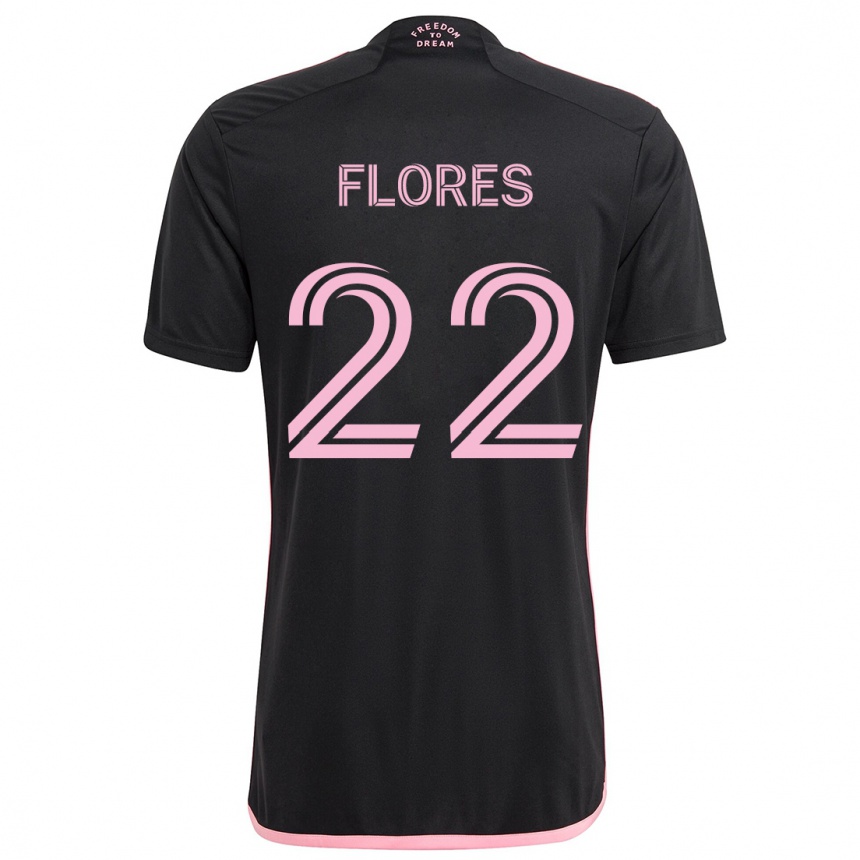 Kids Football Alejandro Flores #22 Black Away Jersey 2024/25 T-Shirt Australia