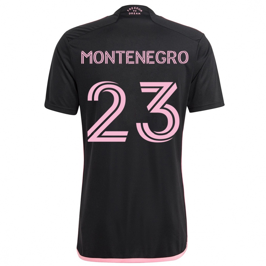 Kids Football Ricardo Montenegro #23 Black Away Jersey 2024/25 T-Shirt Australia