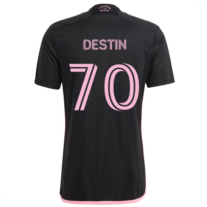 Kids Football Bryan Destin #70 Black Away Jersey 2024/25 T-Shirt Australia