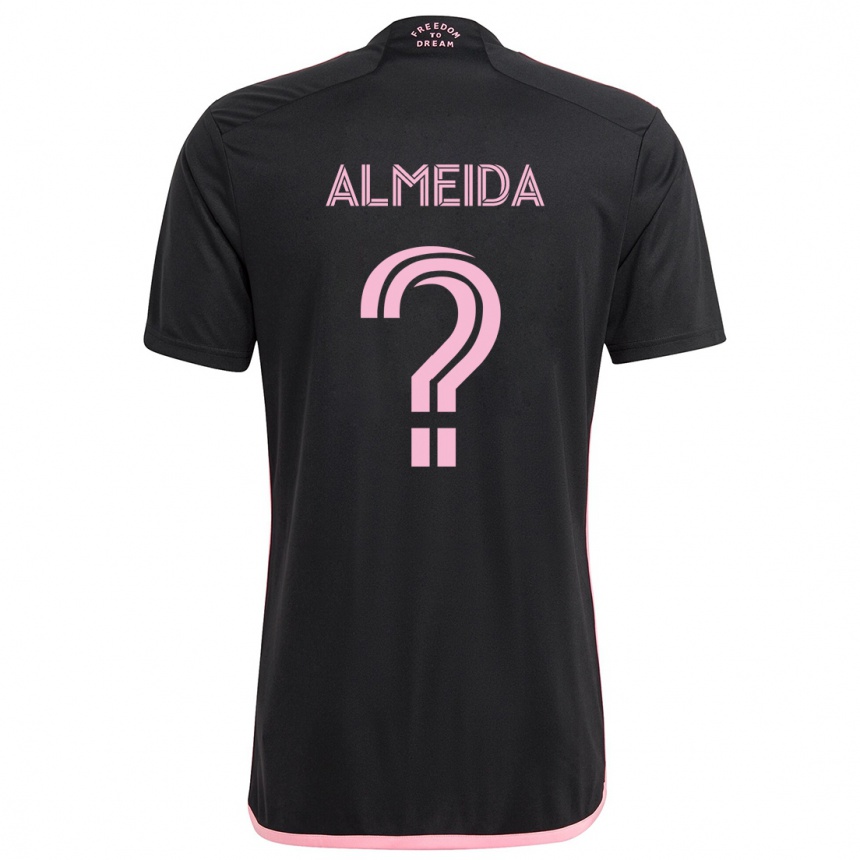 Kids Football Nicholas Almeida #0 Black Away Jersey 2024/25 T-Shirt Australia