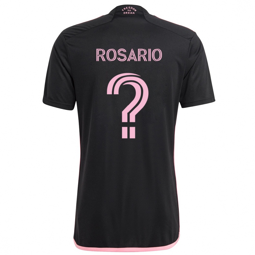 Kids Football Adrian Rosario #0 Black Away Jersey 2024/25 T-Shirt Australia