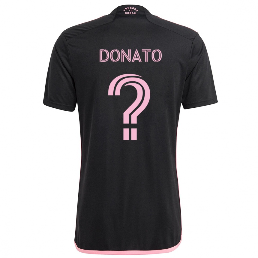 Kids Football Benjamin Donato #0 Black Away Jersey 2024/25 T-Shirt Australia