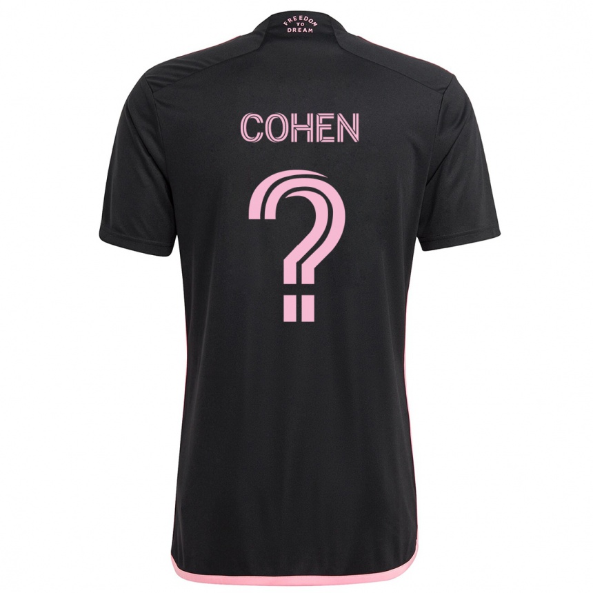 Kids Football Yuval Cohen #0 Black Away Jersey 2024/25 T-Shirt Australia