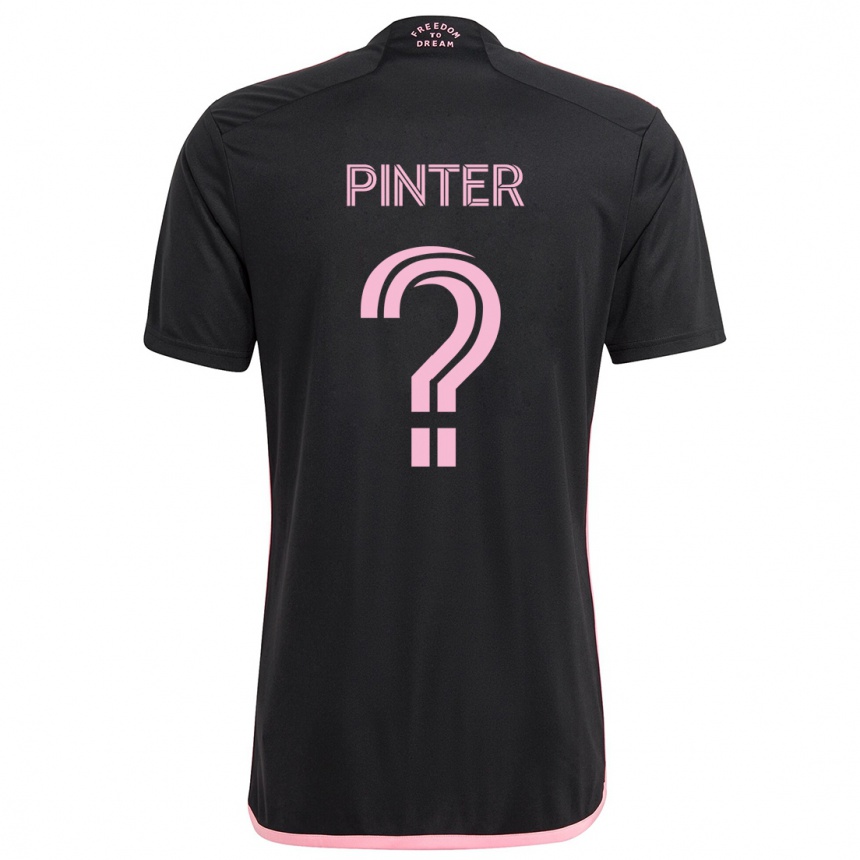 Kids Football Daniel Pinter #0 Black Away Jersey 2024/25 T-Shirt Australia