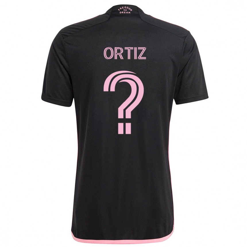 Kids Football Cristian Ortiz #0 Black Away Jersey 2024/25 T-Shirt Australia