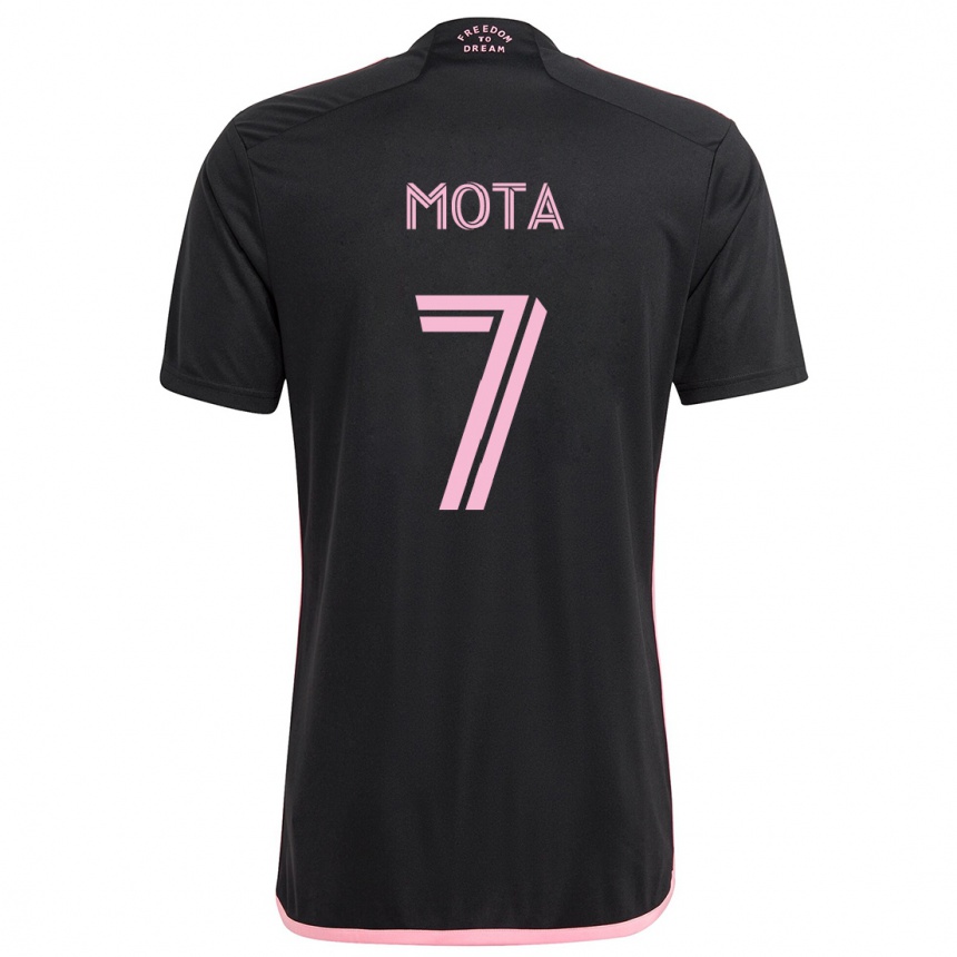 Kids Football Jean Mota #7 Black Away Jersey 2024/25 T-Shirt Australia